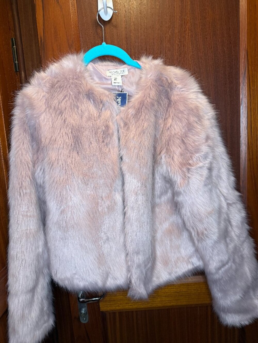 Rachel Zoe Faux Fur Coat Small Lilac New with Tags